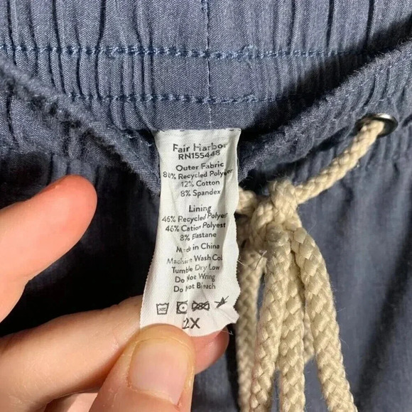 Fair Harbor Bayberry Swim Trunk Mens Size 2X Blue Lined Pockets Vacation - Picture 4 of 7